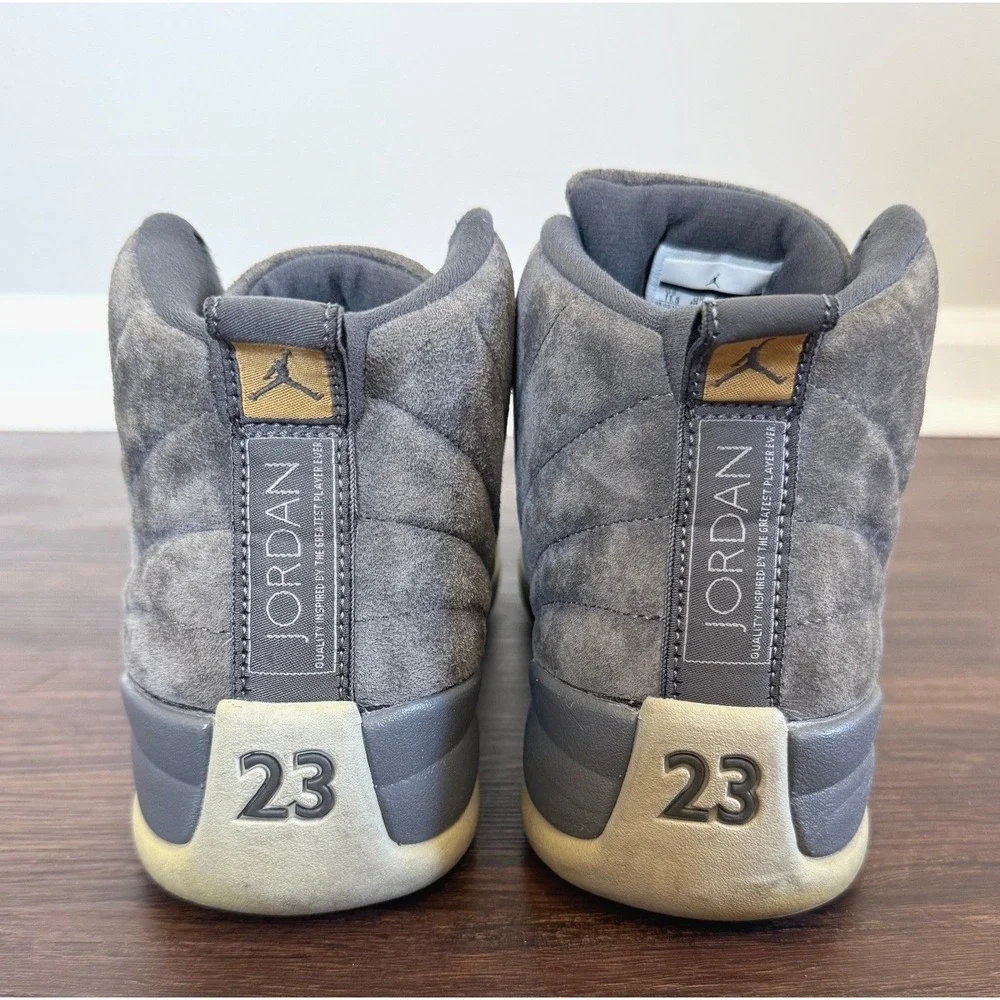 Nike Air Jordan 12 Retro Sneakers Suede Dark Grey/Wolf Grey 130690-005 US 11.5